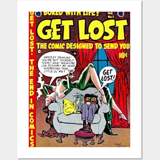 Get Lost Comics 1954, Vintage Comic Book Cover Art Posters and Art